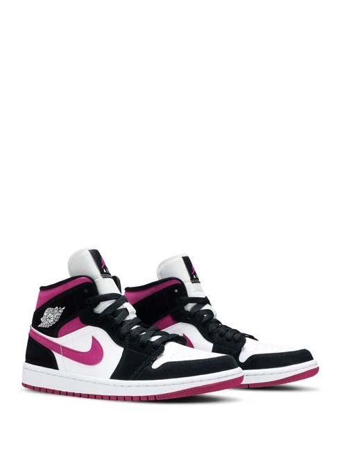 Alternative view of jordan retro 1 mid CACTUS FLOWER