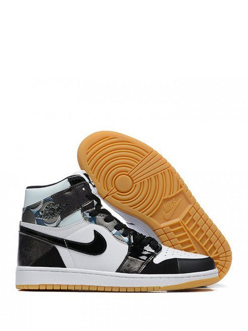 Alternative view of jordan retro 1 high og spiderman black chapter