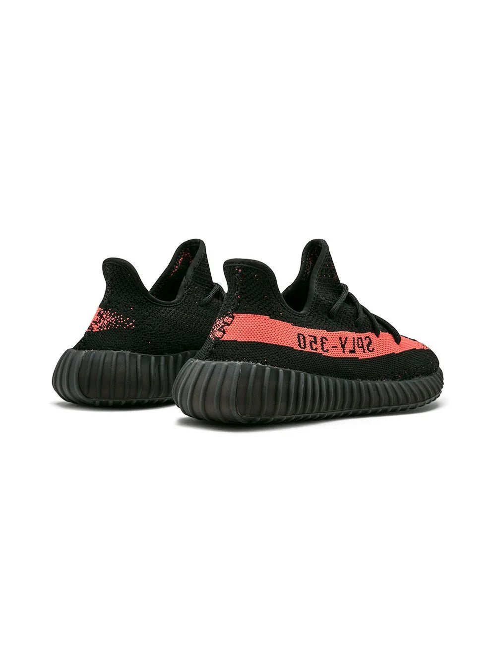 Alternative view of Adidas Yeezy 350 V2 Core black red