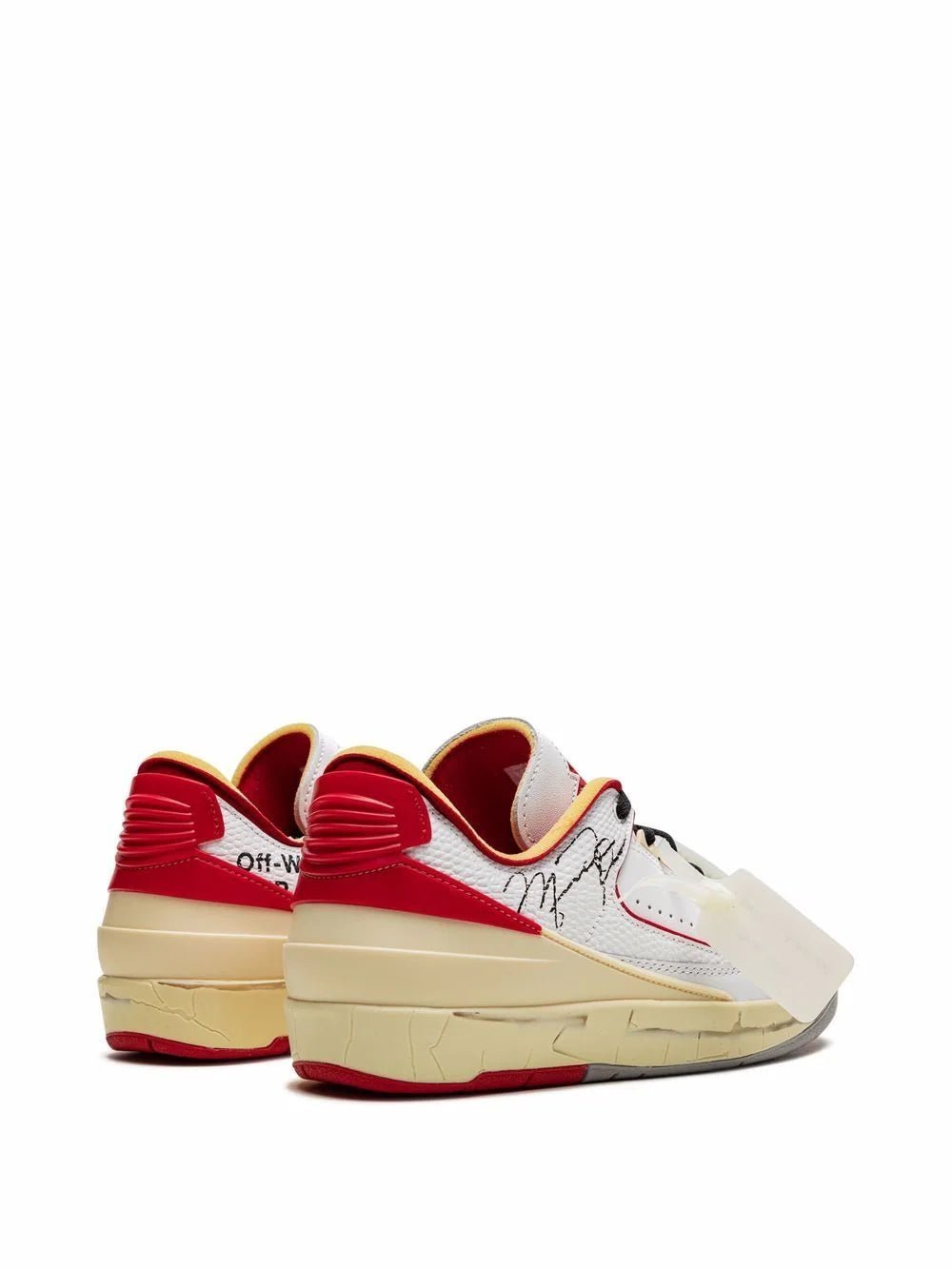 Alternative view of Jordan 2 low OFF WHITE X CHICAGO WHITE RED