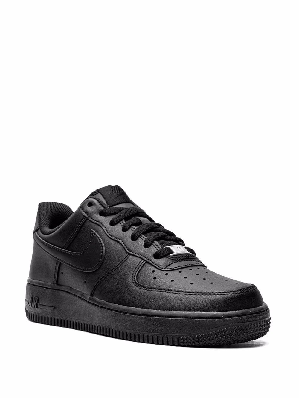 Alternative view of Nike Airforce 1 Pure Leather Triple Black for her