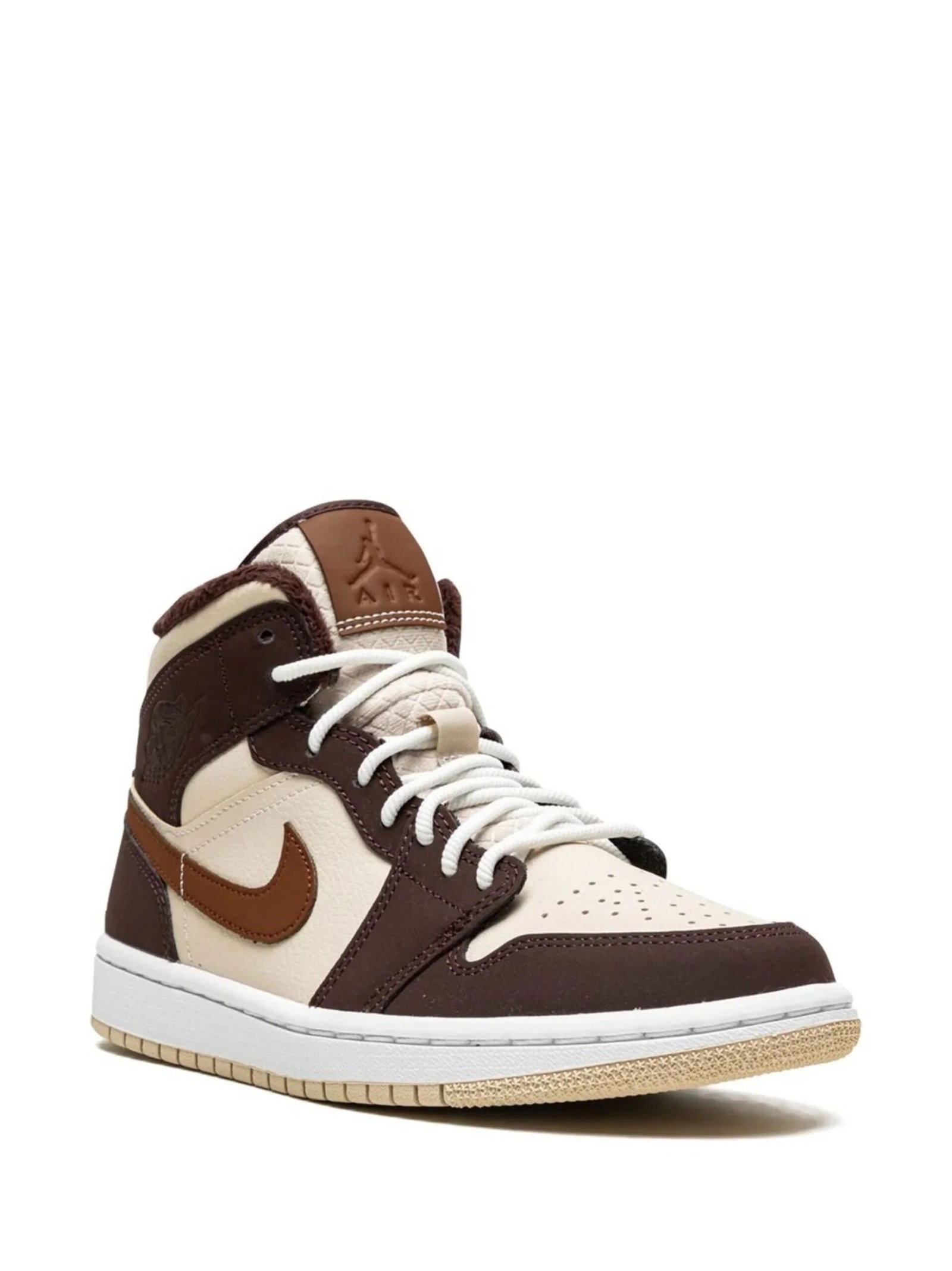 Alternative view of Jordan 1 Mid Brown Basalt Oatmeal Mocha