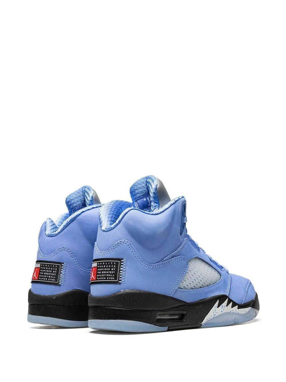 Alternative view of Jordan retro 5 UNC UNIVERSITY BLUE
