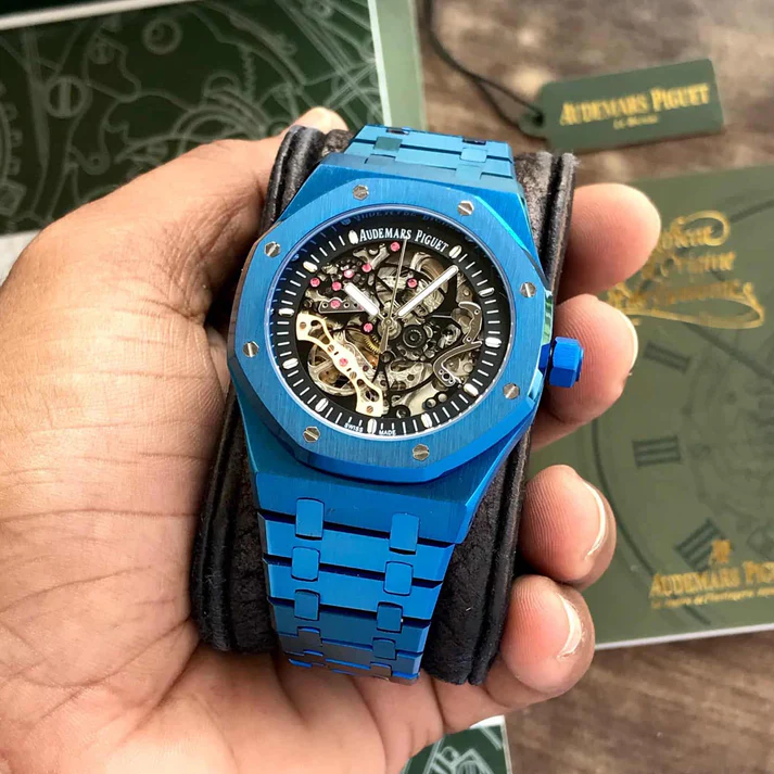 Alternative view of Audemars Piguet Skeleton AP Royal Oak Dark blue Skeleton Metal