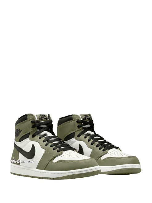 Alternative view of NIKE AIR JORDAN 1 HIGH MEDIUM OLIVE SEMI UA