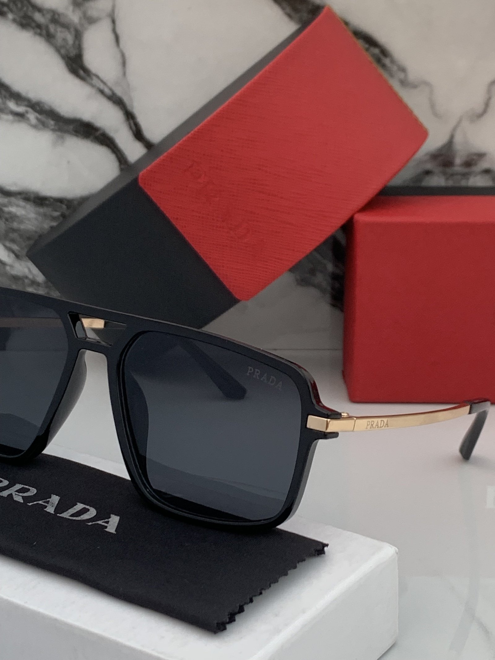 Alternative view of Branded  PDA 70 Black Sunglasses (With Original Kit)