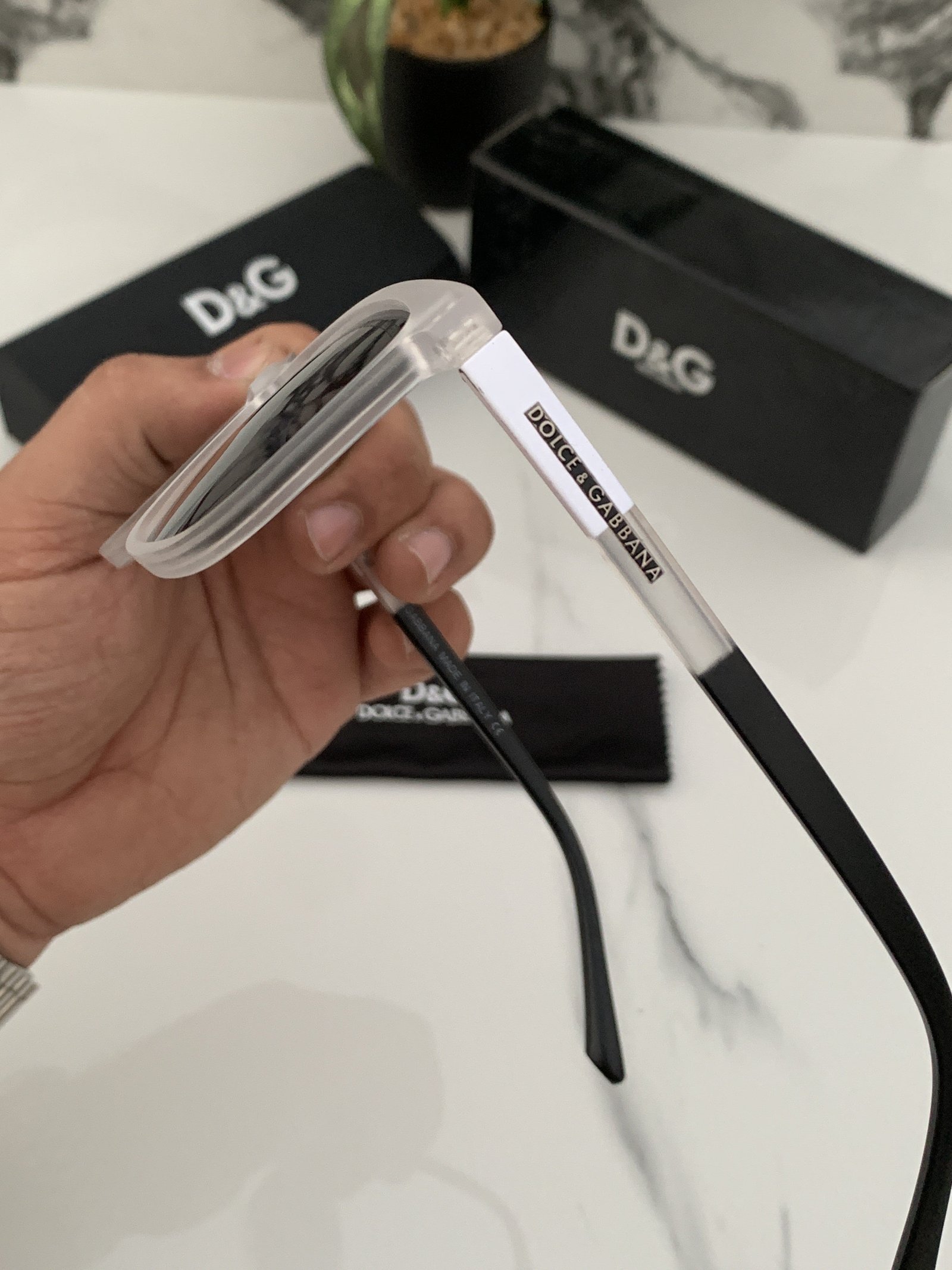 Alternative view of Branded Sunglasses  DG 3361 white black(With Original Kit)