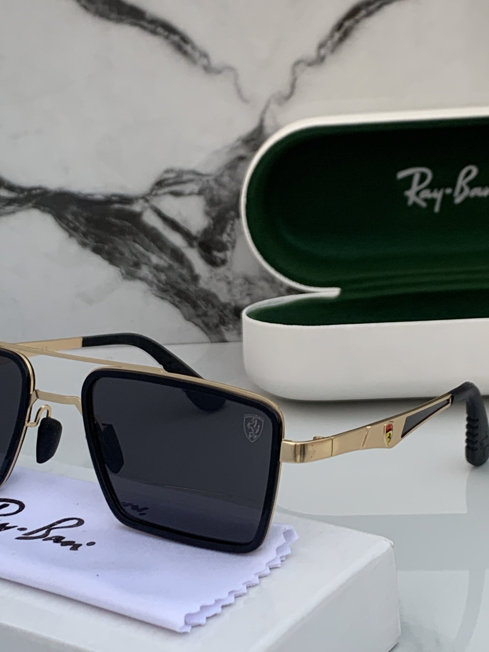 Alternative view of Branded  RB 3601 gold black Sunglasses (With Original Kit)