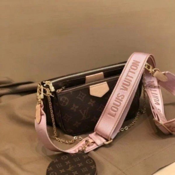 Branded  LV POCHETE 3 IN 1 PINK WITH BOX (LV-1147)