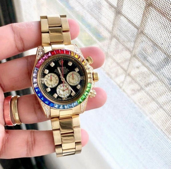 Alternative view of ROLEX RAINBOW FULL GOLD TOP PRIMIUM QUILTY WATCH