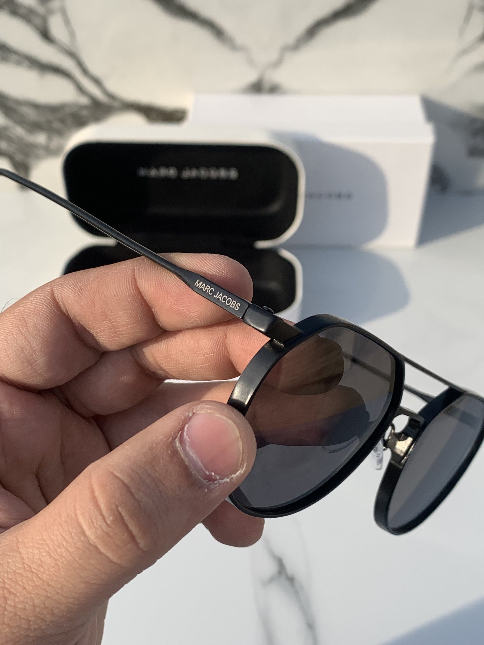 Alternative view of Branded Mj Metal Frame Full Black Sunglasses (With Original Kit)