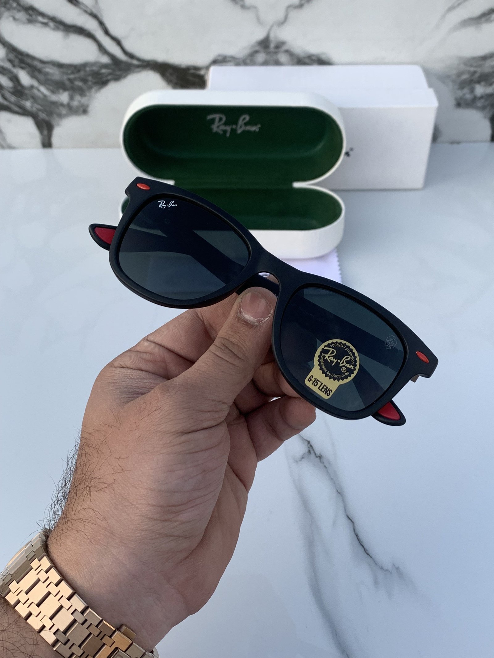 Alternative view of Branded  RB 4195 lite force full black Sunglasses (With Original Kit)