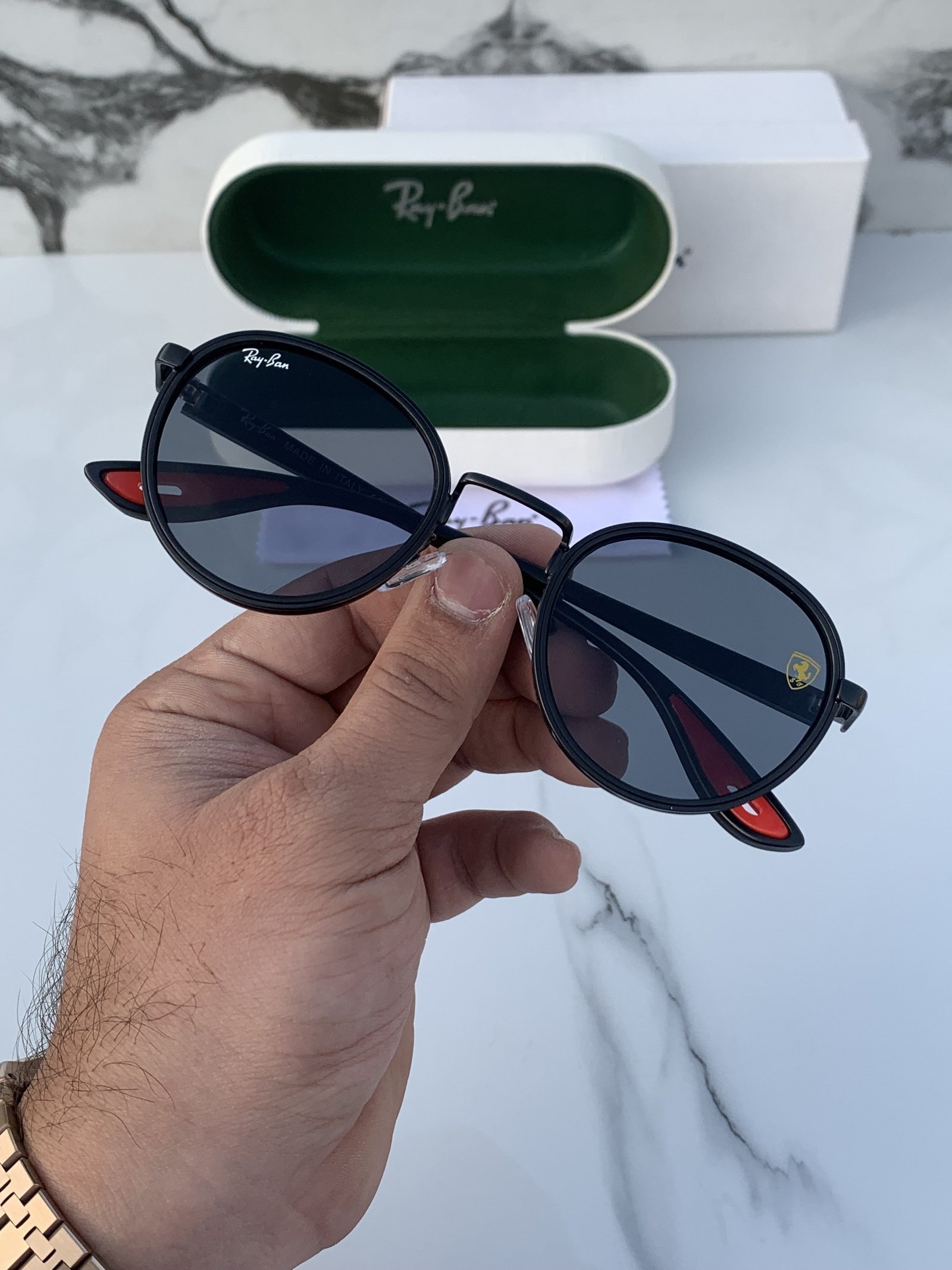 Alternative view of Branded  Rb Full Black Sunglasses (With Original Kit)