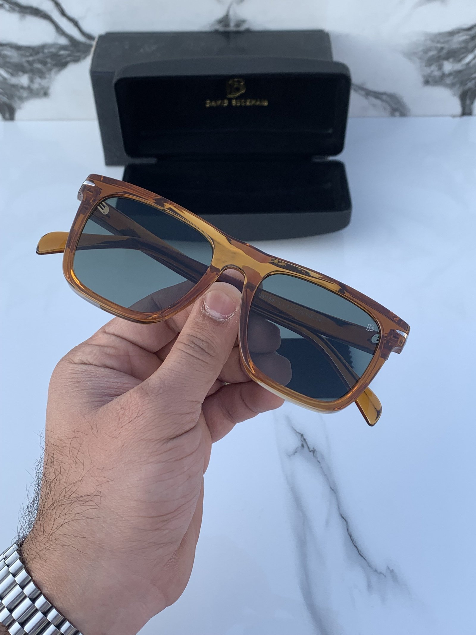 Alternative view of Branded  DB Brown Sunglasses Grey (With Original Kit)