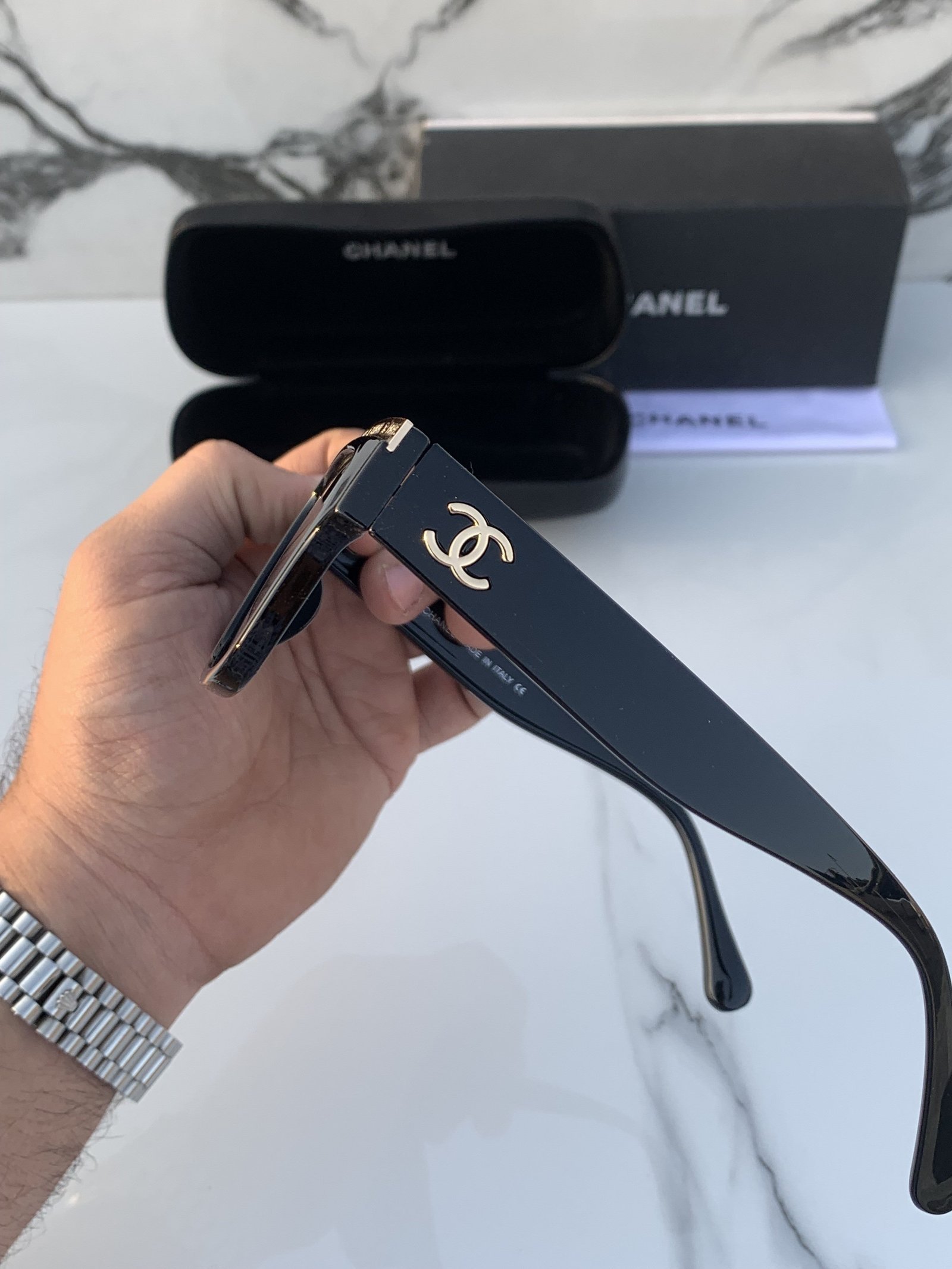 Alternative view of Branded Chnl Prs Full Black Sunglasses (With Original Kit)