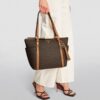 Branded  Mk Sulliivan saffiano Tote Bag with Dusk Bag (bj)