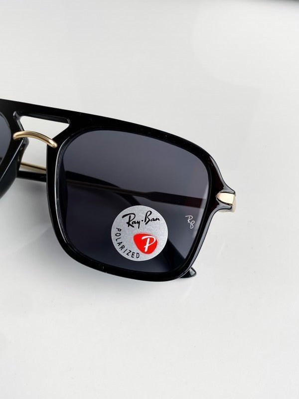 Alternative view of Branded Rb Black Gold Sunglasses Bt (With Original Kit)