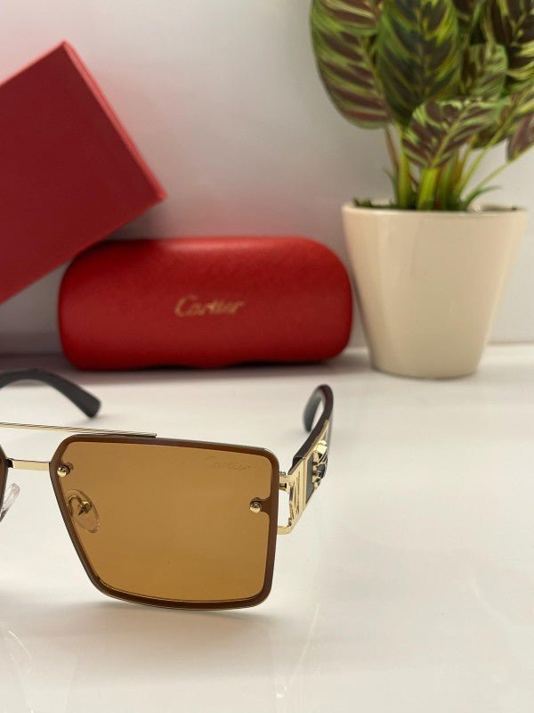 Alternative view of Branded Ctier Gold Brown Sunglasses EW (With Original Kit)