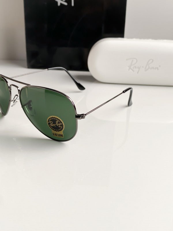 Alternative view of Branded Rb Black Green Aviator Sunglasses Bt (With Original Kit)