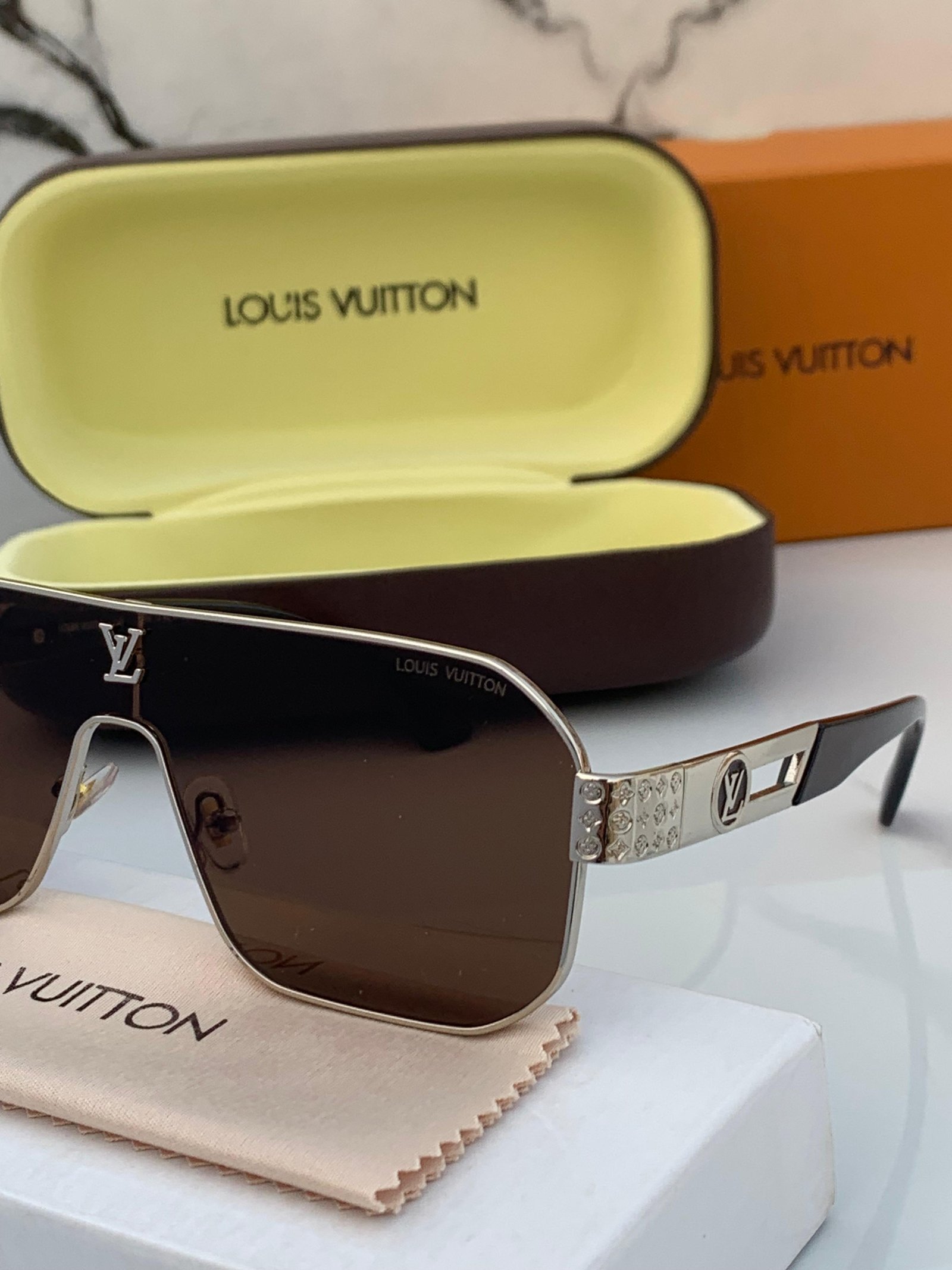 Alternative view of Branded LV 129 silver brown  Sunglasses (With Original Kit)