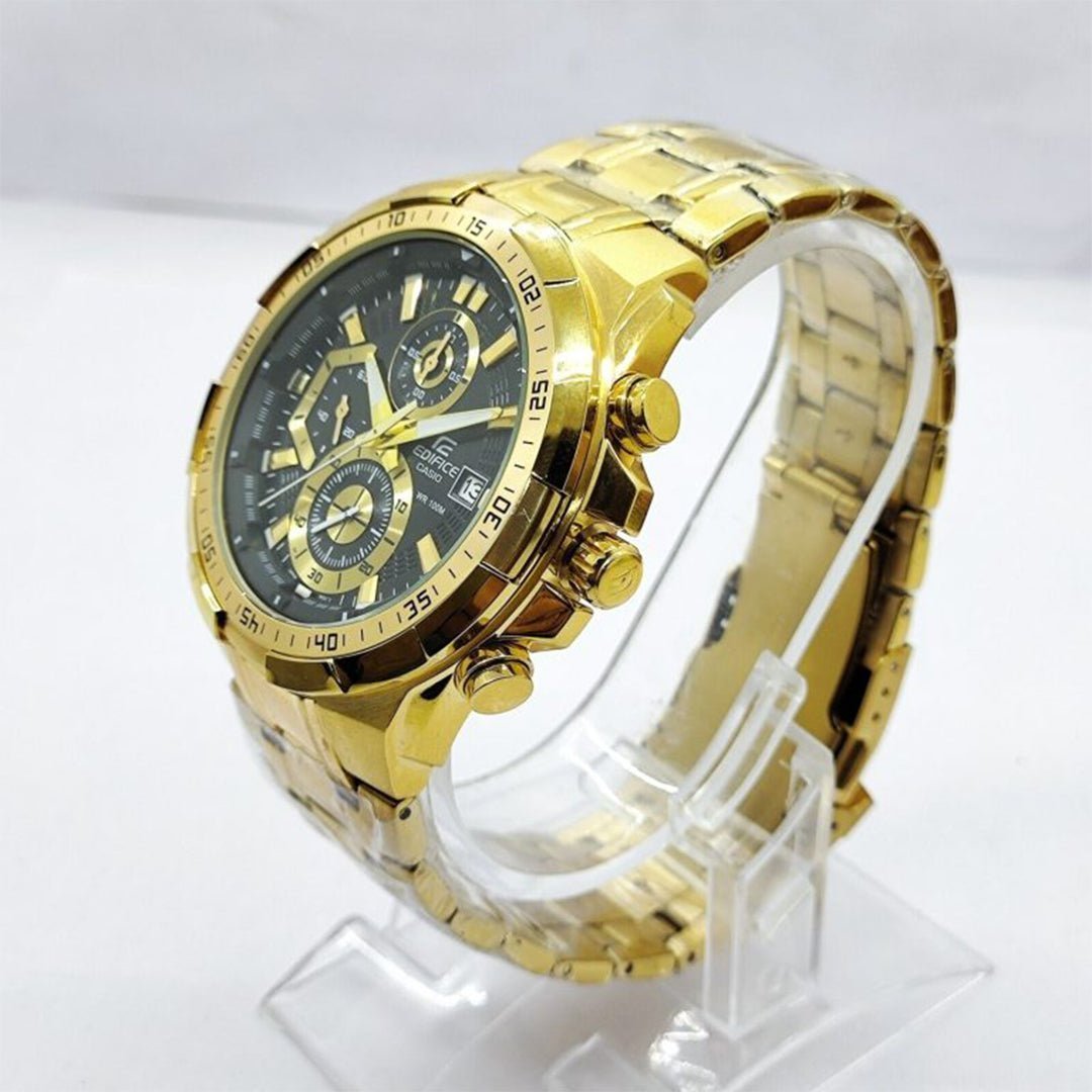 Alternative view of Edifice Gold Black Metal Watch