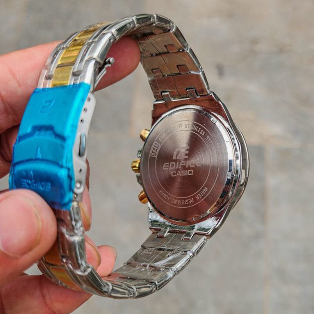 Alternative view of Edifice Silver Gold Black Metal Watch