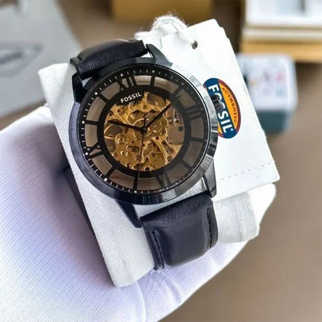 Alternative view of Fossil Brown Leather Automatic Watch