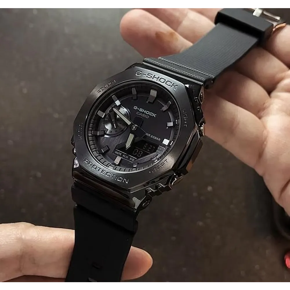 Alternative view of G-shock Gm 2100 Stainless Steel Black Dial Black Strap Watch