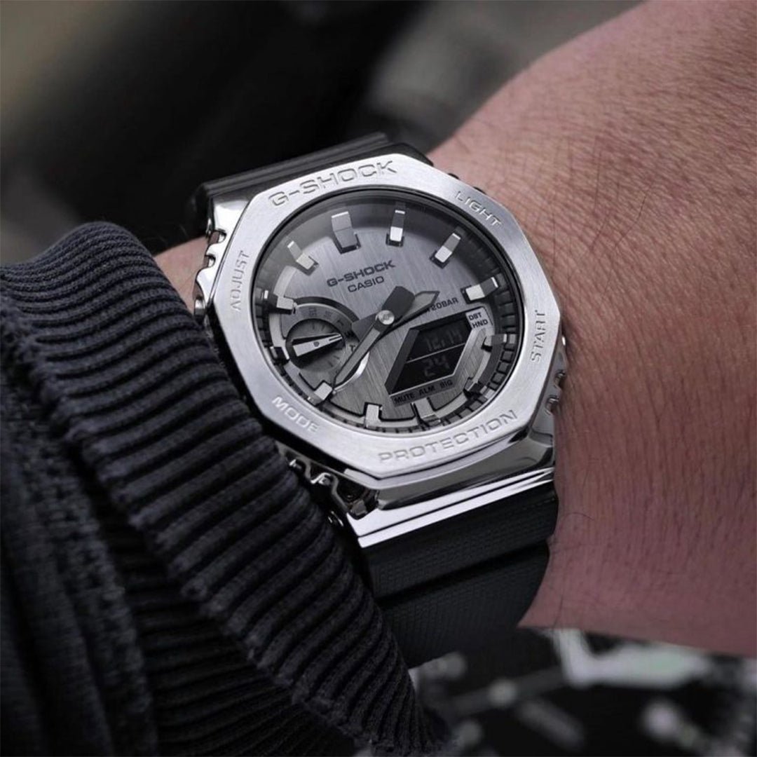 Alternative view of G-SHOCK GM 2100 SILVER BLACK PRIMIUM QUILTY WATCH