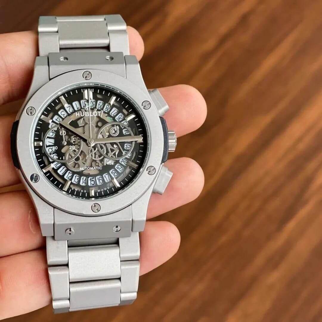 Alternative view of Hublot Silver Grey Automatic Metal Watch