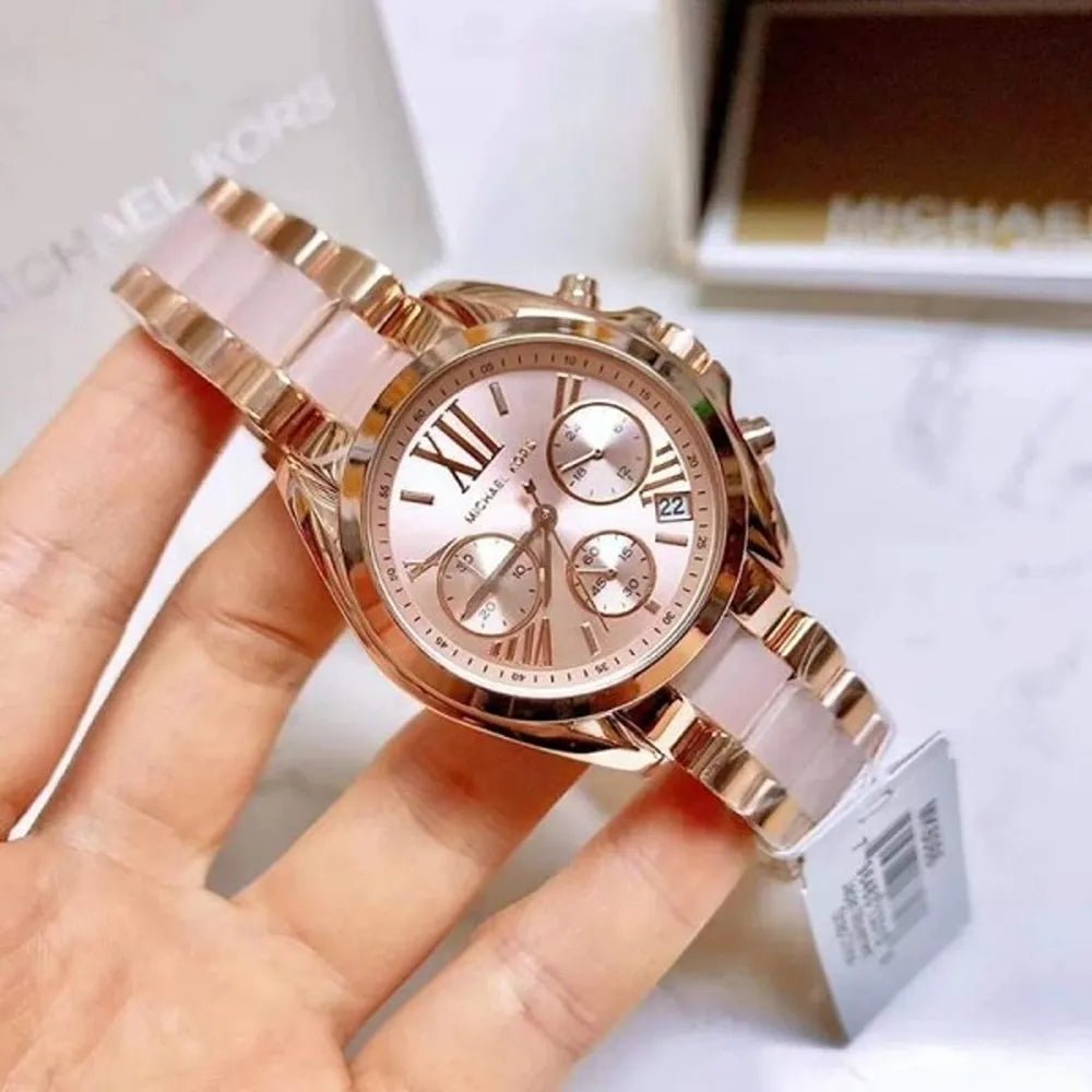 Alternative view of Michael Kors Mk Pink Rosrgold Dial Diamond Ladies Watch