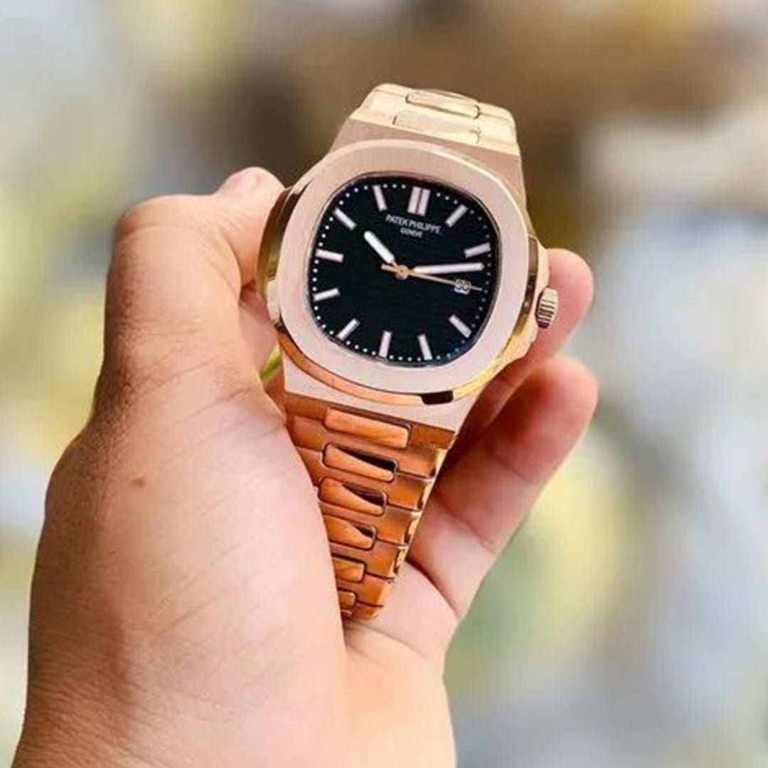 Alternative view of Patek Phillipe Nautilus Rosegold Metal Watch QURTAZ