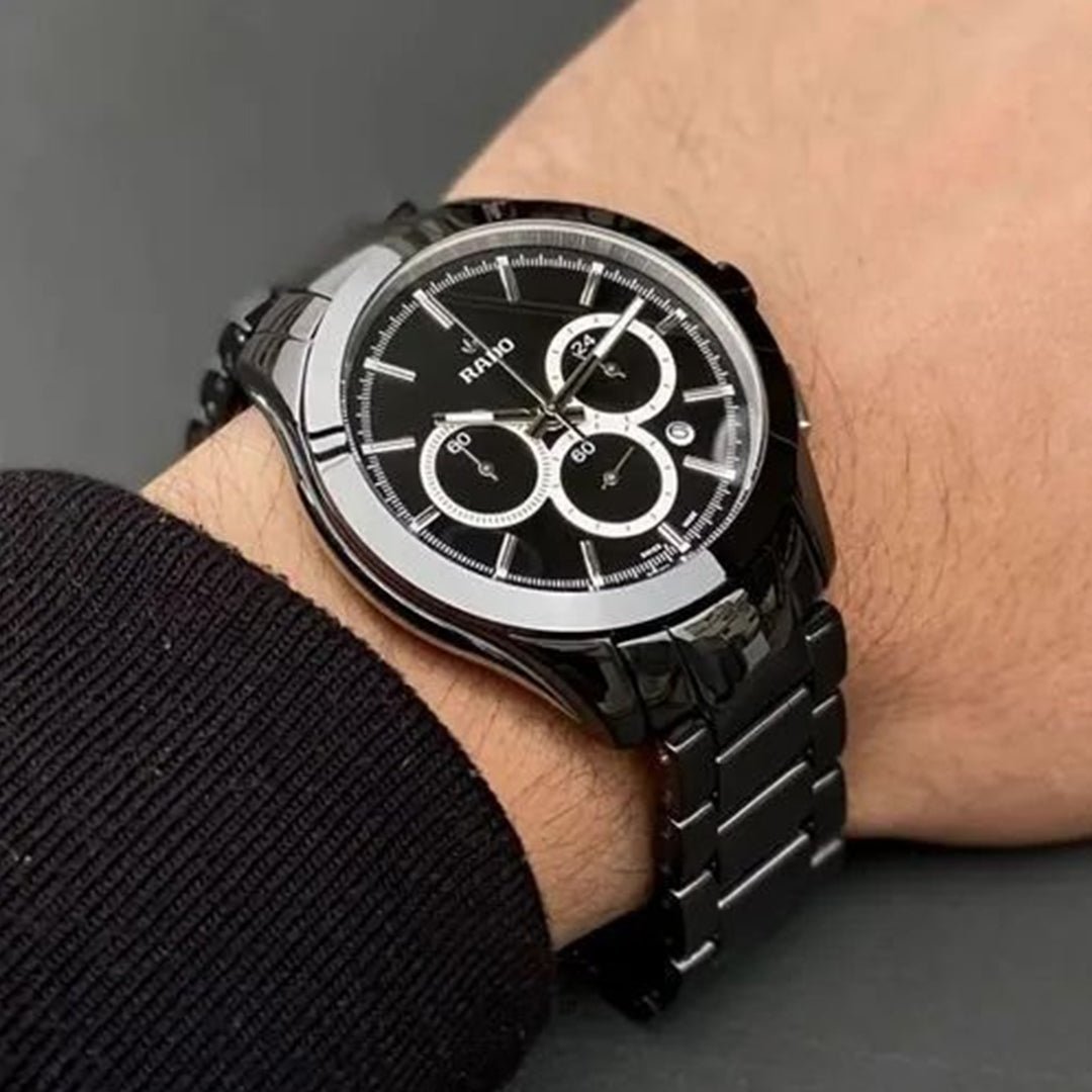 Alternative view of Rado Hyperchrome Stainless Steel Black Silver