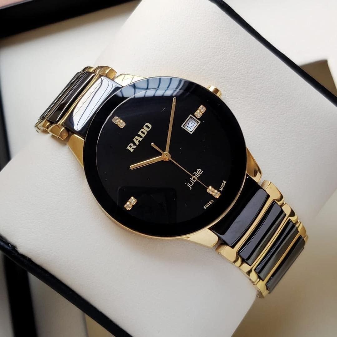 Alternative view of Rado Jubile Stainless Steel Gold Black