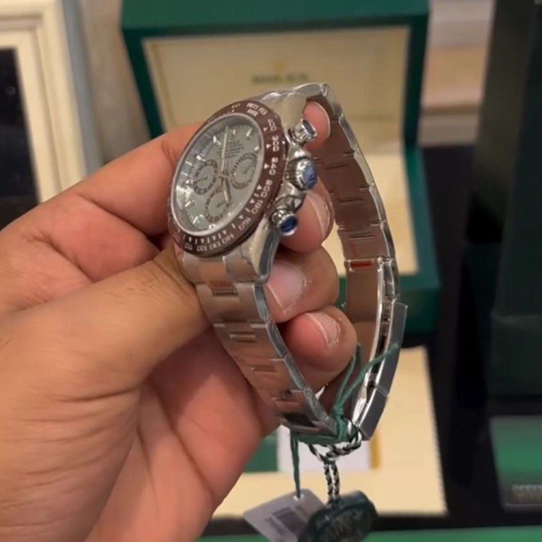 Alternative view of Rolex Daytona Platinum Ice Metal Virat Kholi Watch