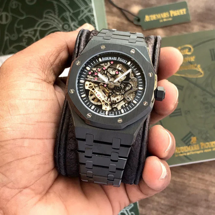 Alternative view of Audemars Piguet Skeleton AP Royal Oak Black Skeleton Metal